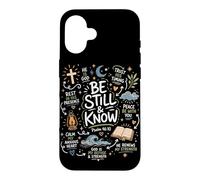 Christian Peace Scripture Calm Anxious Heart Be Still Know Case for iPhone 16