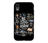 Christian Peace Scripture Calm Anxious Heart Be Still Know Case for iPhone XR