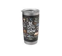 Christian Peace Scripture Calm Anxious Heart Be Still Know Stainless Steel Insulated Tumbler