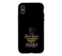 Christian Petty Prayed Up Faith Humor Sass God Knows Me Case for iPhone X/XS