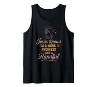 Christian Petty Prayed Up Faith Humor Sass God Knows Me Tank Top