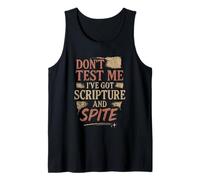Christian Petty Prayed Up Faith Humor Sass God Knows Me Tank Top