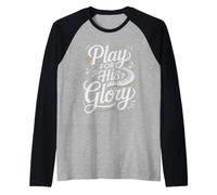 Christian Piano Teacher Who Plays Glory Lord Faith Worship Raglan Baseball Tee