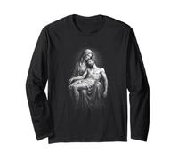 Christian Pieta Mary Holding Jesus After Crucifixion Long Sleeve T-Shirt