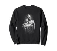 Christian pieta mary holding jesus after crucifixion Sweatshirt