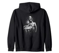 Christian pieta mary holding jesus after crucifixion Zip Hoodie