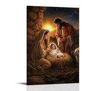 Christian Poster - The Nativity- Birth of The Savior Modern Hanging Wall Decor - Artistic Mural Print08x12inch(20x30cm)