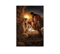 Christian Poster - The Nativity- Birth of The Savior Modern Hanging Wall Decor - Artistic Mural Print12x18inch(30x45cm)