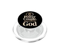 Christian Power Couple Powered By God Faith Gift PopSockets PopGrip for MagSafe