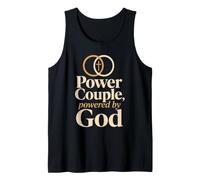 Christian Power Couple Powered By God Faith Gift Tank Top