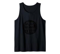 Christian Pray More Worry Less Faith Inspiration Tank Top