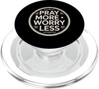 Christian Pray More Worry Less Faith Prayer Peace PopSockets PopGrip for MagSafe