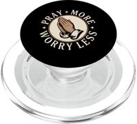 Christian Pray More Worry Less Prayer Hands Faith PopSockets PopGrip for MagSafe