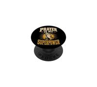 Christian Prayer Is My Superpower Faith Gift PopSockets Adhesive PopGrip
