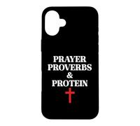 Christian Prayer Proverbs Protein Shakes Jesus Weights Faith Case for iPhone 16 Plus