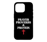 Christian Prayer Proverbs Protein Shakes Jesus Weights Faith Case for iPhone 16 Pro