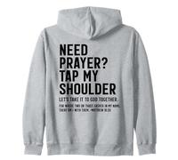 Christian Prayer Support Tap My Shoulder Matthew 18:20 Zip Hoodie