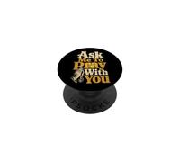 Christian Prayer Warrior Ask Me To Pray With You Gift PopSockets Adhesive PopGrip