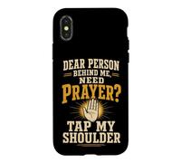 Christian Prayer Warrior Tap My Shoulder Faith Gift Case for iPhone X/XS