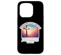 Christian Preacher Preaching Is My Ministry Jesus Christ God Case for iPhone 15 Pro