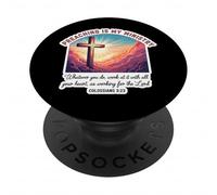 Christian Preacher Preaching Is My Ministry Jesus Christ God PopSockets Adhesive PopGrip