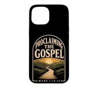 Christian Proclaiming the Gospel Mark 1:14-15 Gift Case for iPhone 15