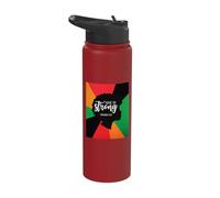 Christian Proverb Black Women She is Strong Stainless Steel Insulated Water Bottle