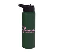 Christian Proverbs 31:25 She is Strong Bible Verse Faith Stainless Steel Insulated Water Bottle