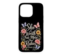 Christian Proverbs 31 She Is Worth Far More Than Rubies Case for iPhone 15 Pro Max