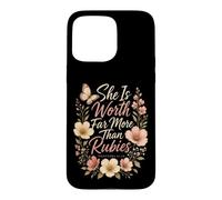 Christian Proverbs 31 She Is Worth Far More Than Rubies Case for iPhone 15 Pro Max