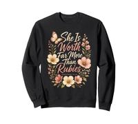 Christian Proverbs 31 She Is Worth Far More Than Rubies Sweatshirt