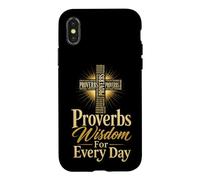 Christian Proverbs Wisdom For Every Day Bible Verse Gift Case for iPhone X/XS