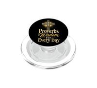 Christian Proverbs Wisdom For Every Day Bible Verse Gift PopSockets PopGrip for MagSafe