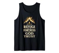 Christian Psalm 91 He is My Refuge Bible Verse Gift Tank Top