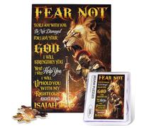 Christian Puzzles for Adults 500 Pieces Jesus Religious Jigsaw Puzzles for Adults Bible Warrior and Lion Wooden Puzzle for Fun Family Game Motivational Toy Educational Intellectual