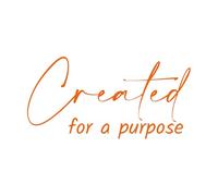 Christian Quote Created for A Purpose Wall Stickers 30x59.4cm Art Decoration Orange