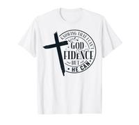 Christian Quote Religious God Confidence I Can't He Can Value Graphic T-Shirt, Men, White, S