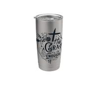 Christian Quote Religious God His Grace is Enough Jesus Stainless Steel Insulated Tumbler
