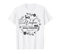 Christian Quote Religious God Rebuke Haters Enemies Faith Value Graphic T-Shirt, Men, White, XL