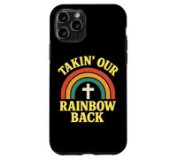 Christian Rainbow Cross Biblical Covenant Faith Promise Case for iPhone 11 Pro