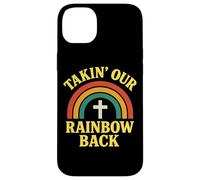 Christian Rainbow Cross Biblical Covenant Faith Promise Case for iPhone 14 Plus