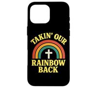 Christian Rainbow Cross Biblical Covenant Faith Promise Case for iPhone 16 Pro Max