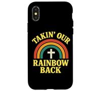 Christian Rainbow Cross Biblical Covenant Faith Promise Case for iPhone X/XS