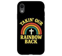 Christian Rainbow Cross Biblical Covenant Faith Promise Case for iPhone XR