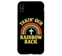 Christian Rainbow Cross Biblical Covenant Faith Promise Case for iPhone XS Max