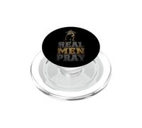 Christian Real Men Pray Prayer Warrior Gift PopSockets PopGrip for MagSafe