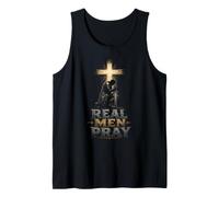 Christian Real Men Pray Prayer Warrior Gift Tank Top