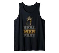 Christian Real Men Pray Prayer Warrior Gift Tank Top