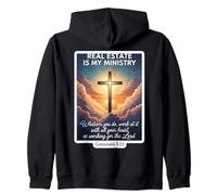 Christian Realtor Real Estate Is My Ministry Agent Jesus God Zip Hoodie