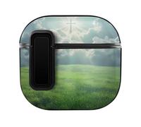 Christian Religious Cross Light of God Cute Case PC Earbud Cases Protective Cover Compatible for AirPods 4